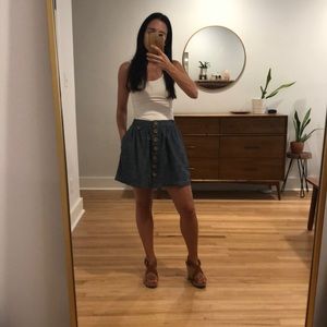 Urban Outfitters BDG Denim Chambray Skirt